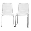 Baxton Studio Lino Transparent Clear Acrylic Dining Chair, PK2 49-3417